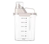 Demeras Contenitore per la Conservazione del Riso Contenitore per Riso Sigillato Ermetico per Alimenti per Domestica Capacità 3 Litri PET PP Silicone (Grigio e bianco di grandi dimensioni)