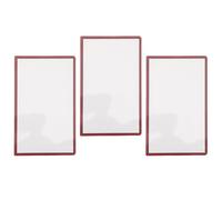 Demeras Copriobiettivo con Cornice dello Schermo Superiore per il Nuovo 3DS XL Smoother Touch Sostituzione 3 Pezzi Materiale in Resina Ideale per i Giocatori (Rossa)