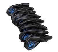 Demeras Copritesta della Racchetta in PU Fodera Spessa Leggero Confezione da 8 Copritesta della Racchetta in Peluche Interno Morbido per Brassie (Nera)