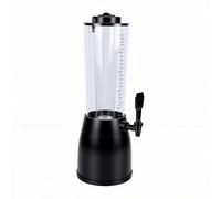 Demeras Distributore di Bevande con Rubinetto Liscio Torre di Birra da 2,5 Litri per Feste e Raduni in Plastica (Nera)