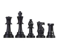 Demeras Hand Crafted Chess Set, Chessmen Set for Kids Children Intellectual Training International 32 Standard Chess Pieces Replacement Chessmen Tournament Gift Set Plastic (77mm)