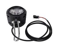 Demeras Luce Anteriore per Bici elettrica, Faro a clacson per Scooter Elettrico 12-72V 10 Pollici Sicuro Universale per Accessori da Ciclismo