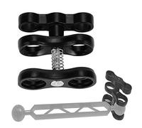 Demeras Morsetto a sfera a farfalla Clip da farfalla Clip in lega di alluminio Adattatore per morsetto Moun per macchina fotografica subacquea