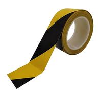 Demeras Nastro di Sicurezza Nastro di Avvertenza Portatile in PVC per Rischi Evidenti Striscia Gialla Nera per Parete