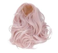 Demeras Parrucca Riccia in Morbida Seta con Sostituzione dei Capelli della Bambola per Bambole in Scala 1/6 Elegante e Confortevole (Rosa)