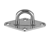Demeras Piastra per Occhiello in Acciaio Inossidabile con Cuscinetto diamantato 4 Tipi Piastra con Occhiello per Barca in Acciaio Inossidabile 304 Accessorio per Barca di Grado Marino(ZWS3211-6-6mm)
