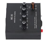 Demeras Preamplificatore Microfonico, Amplificatore Guadagno Microfono Tono Basso, Medio e Alto, Interfaccia XLR DC5-12V 3,5 Mm 6,5 Mm per la Trasmissione
