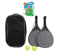 Demeras Racchetta da Paddle Tennis con Presa Ottimizzata e Design Confortevole per il Gioco Casual All'aperto 2 unità (Nera)