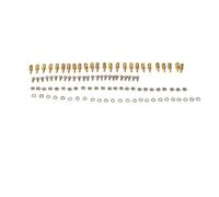 Demeras RC Pushrod Linkage Stopper Connettore Regolabile per Modellini di Barche Aeroplani Elicotteri Ottone Dorato 25 unità (1,0 mm)