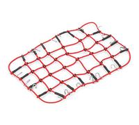 Demeras Rete Portapacchi per Bagagli, Accessorio cingolato RC in Gomma Simulazione Estensibile Pregevole fattura per SCX10(Rosso)