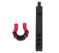 Demeras Ricevitore per Gancio per Rimorchio in Metallo RC, Lega Resistente per Accessori Cingolati RC 1/8 1/10, 2 Conteggi (Fibbia rossa)