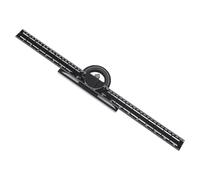 Demeras Righello Combinato Righello Combinato in Lega di Alluminio Resistente da 50 Cm con Scala Chiara per Disegnare, Misurare e Mappare