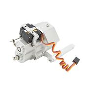 Demeras Scatola Ingranaggi RC in Lega di Alluminio per Cingolato SCX10 1/10 con Superficie Anodizzata e Facile Installazione (Argento)