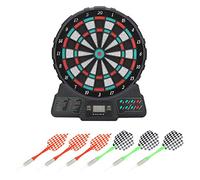 Demeras Set di Freccette elettroniche con 18 Punte per Freccette e 6 Freccette, punteggio Automatico 18 Giochi e 159 variazioni per Party Office Family