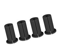 Demeras Set di Passacavi per Cavi Ethernet da 1 Pollice di 4 Kit Passanti per Pareti in Gomma Resistente per la Casa e L'esterno (Nera)