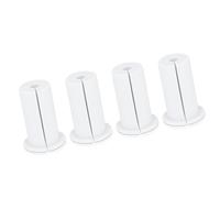 Demeras Set di Passacavi per Cavi Ethernet da 1 Pollice di 4 Kit Passanti per Pareti in Gomma Resistente per la Casa e L'esterno (Bianco)