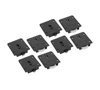 Demeras Set di Rulli per Porta Scorrevole, Ruote Durevoli da 25 Mm per Scorrimento Fluido, Ideali per Armadi e Guardaroba, Struttura in Acciaio Inossidabile, Confezione da 4