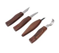 Demeras Set per Intaglio a Mano, Strumenti per Intaglio del Legno Ad Alta Durezza da 4 Pezzi, Custodia Trasparente per Progetti di Falegnameria