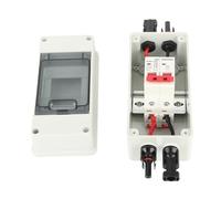 Demeras Sezionatore Fotovoltaico IP65 Connettore Maschio Impermeabile per Interruttore Aria Solare DC500V 1 Stringa Coperchio Trasparente per di Generazione di Energia (20A)