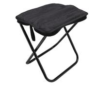 Demeras Sgabello da Pesca Pieghevole Compatto Sedia da Pesca Pieghevole Traspirante Nera Resistente per l'escursionismo