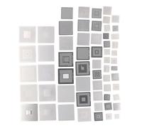 Demeras Stencil Reballing BGA, Rete Reballing BGA Multifunzionale in Acciaio Inossidabile 304 Non Deformabile, Struttura Stabile da 60 Pezzi per Schede Madri