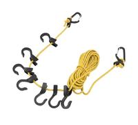 Demeras Stendibiancheria da Esterno, Stendibiancheria da Viaggio Portatile Resistente all'usura, Lunghezza 16,4 Piedi, Ad Alta tenacità, Flessibile Regolabile con 7 Ganci per il Cortile (#4)