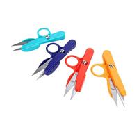 Demeras Tronchesini per Filo da 4 Pezzi Lame Affilate per Taglio Preciso di Tessuti e Fili Ideale per Cucito e Artigianato, Acciaio Inossidabile, Blu, Arancione, Verde, Rosso