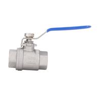 Demeras Valvola a Sfera a Passaggio Completo, Valvola a Sfera Flottante Resistente Alla Corrosione 1000 WOG Filettatura Femmina DN15 1/2 Pollici 2 Pezzi per Pompa