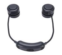 Demeras Ventilatore da Collo Portatile, Ventilatore da Collo Sospeso Design per Cuffie Pieghevole Silenzioso Tubo Flessibile a 3 velocità per Ufficio Domestico (Nera)