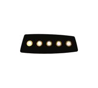 DEMETRA 5 NERA PLAFONIERA APPLIQUE IN METALLO NERO 8 COLORI CERCHI LAMPADINE SOSTITUIBILI
