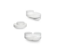 DEMETRA applique da Parete 2 Luci Up bianca in gesso attacco GX53 l.21,5cm