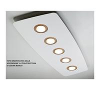 DEMETRA BIANCA SOSPENSIONE MODERNA 7 LUCI DI ILLUMINANDO CON ANELLI IN 8 COLORI A SCELTA