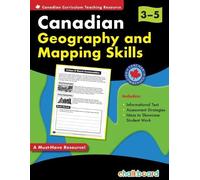 Demetra Turnbull Canadian Geography And Mapping Skills Grades 3-5 (Tascabile)
