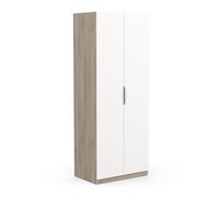 Demeyere 391380 Armadio a 2 Ante a 1 Nicchia Moderno, Legno ingegnerizzato, Rovere Kronberg & Bianco Opaco, 79.4 x 51.1 x 203 cm
