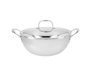 Demeyere Atlantis 7 Tegame con coperchio a doppia parete - 28 cm, 18/10 acciaio inossidabile