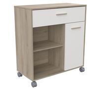 Demeyere Carrello Bianco su Ruote, 81 x 39.6 x 90.3