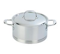 Demeyere - Casseruola con Coperchio Acciaio Inossidabile Diametro 22 cm Capacità 4 lt Colore Argento - Linea Atlantis - SPEDIZIONE GRATUITA