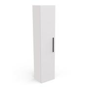 Demeyere Colone portaoggetti bagno 1 anta con 4 ripiani moderni in legno - Materiali certificati eco-responsabili - Colore bianco opaco e finiture in metallo - 30 x 120 x 30 cm, rovere