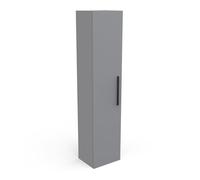 Demeyere Colone portaoggetti bagno 1 anta con 4 ripiani moderni in legno - materiali certificati eco-responsabili - colori grigio scuro e finiture metalliche - 30 x 120 x 30 cm, rovere