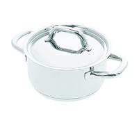 DEMEYERE Pentola con coperchio Classico 3, acciaio inox e fondo in alluminio, compatibile con tutti i piani cottura, piastre a induzione e forni. Garanzia 10 anni - Ø 24 cm