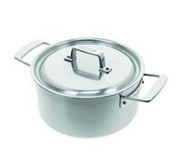 DEMEYERE Pentola con coperchio Essential 5, acciaio inox, compatibile con tutti i fornelli e piastre induzione. Efficienza energetica, rapida conduzione di calore, garanzia 30 anni - Ø 20 cm