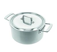 DEMEYERE Pentola con coperchio Essential 5, acciaio inox, compatibile con tutti i fornelli e piastre induzione. Efficienza energetica, rapida conduzione di calore, garanzia 30 anni - Ø 24 cm