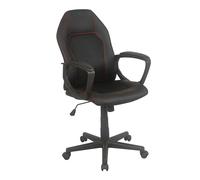 Demeyere Sedia da Ufficio, Poliuretano, Nero, 59.5 x 56 x 101.5 cm