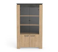 Demeyere Vetrina, Melamina Quercia, Marrone, 98 x 42 x 174.5