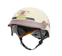 Demi-casque De Moto | Casque De Cyclisme Avec Pare-soleil Et Système À Dégagement Rapide | Casque Léger Et Confortable Pour Hommes Et Femmes, VTT, Cruiser, Vélo, Montagne, Skateboard, Scooter