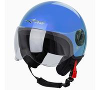 Demi Jet Helmet Moped Motorbike Scooter Visor SonicMoto Blue XL