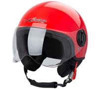 Demi Jet Helmet Moped Motorbike Scooter Visor SonicMoto Red M