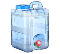 Demiawaking Contenitore per Acqua Portatile Tanica con Rubinetto Acqua Secchio per Acqua Grande Capacità Bidone Acqua con Rubinetto e Maniglia per Campeggio, Picnic, Escursionismo, Camper (15L)