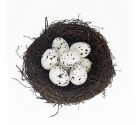 DemiawakingIT Uova di Quaglia Finte Uova di Quaglia Artificiale di Imitazione Modello Decorazione della Casa Fai da Te Puntelli per Schizzo Dipinto (10pcs)