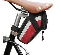 DemiawakingUK Borsa da Sella per Bicicletta Borsa da Sellino Impermeabile con Striscia Riflettente Borsa Sottosella per Bici MTB, Bici da Corsa,Bici da Strada (Rosso)